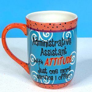 GANZ Administrative Assistant With Attitude 4.75" Coffee Tea Cup‎ Mug